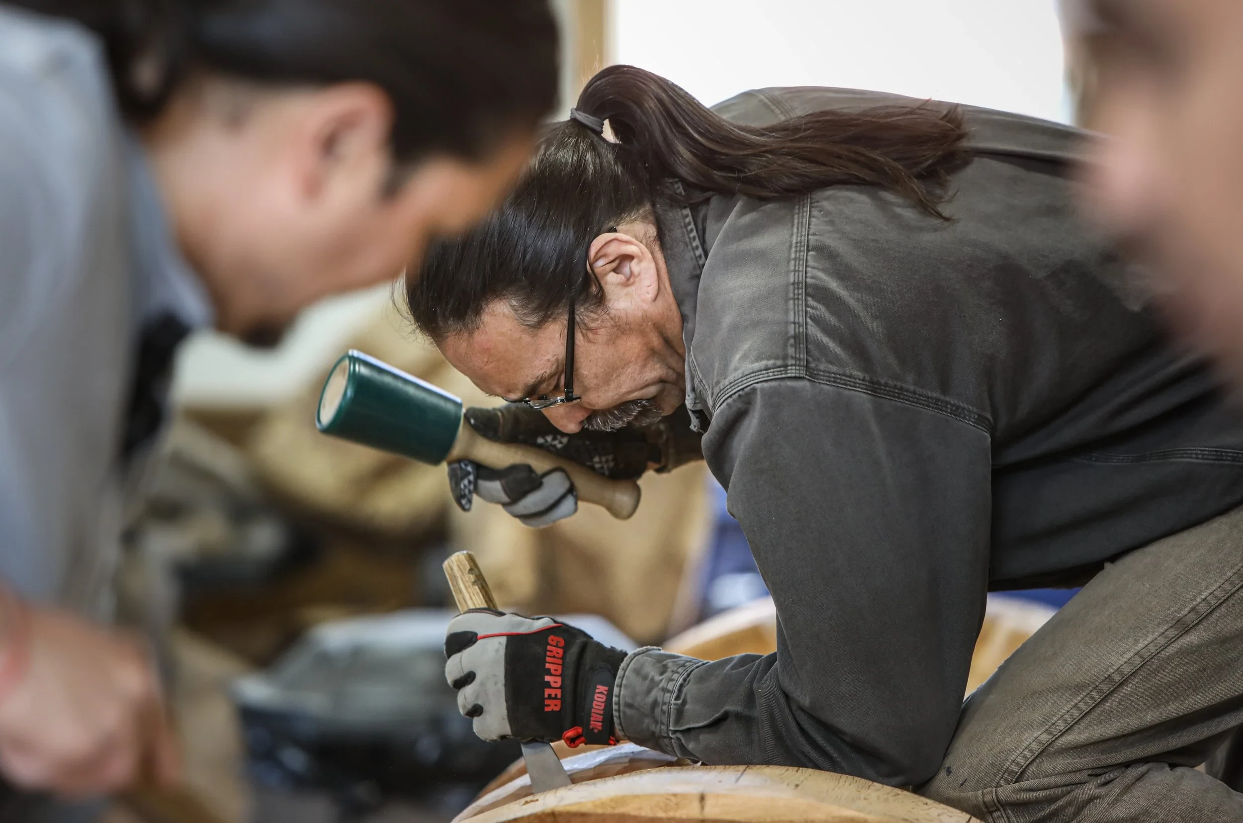 Keith Wolfe Smarch, Tlingit carver based in YKT.