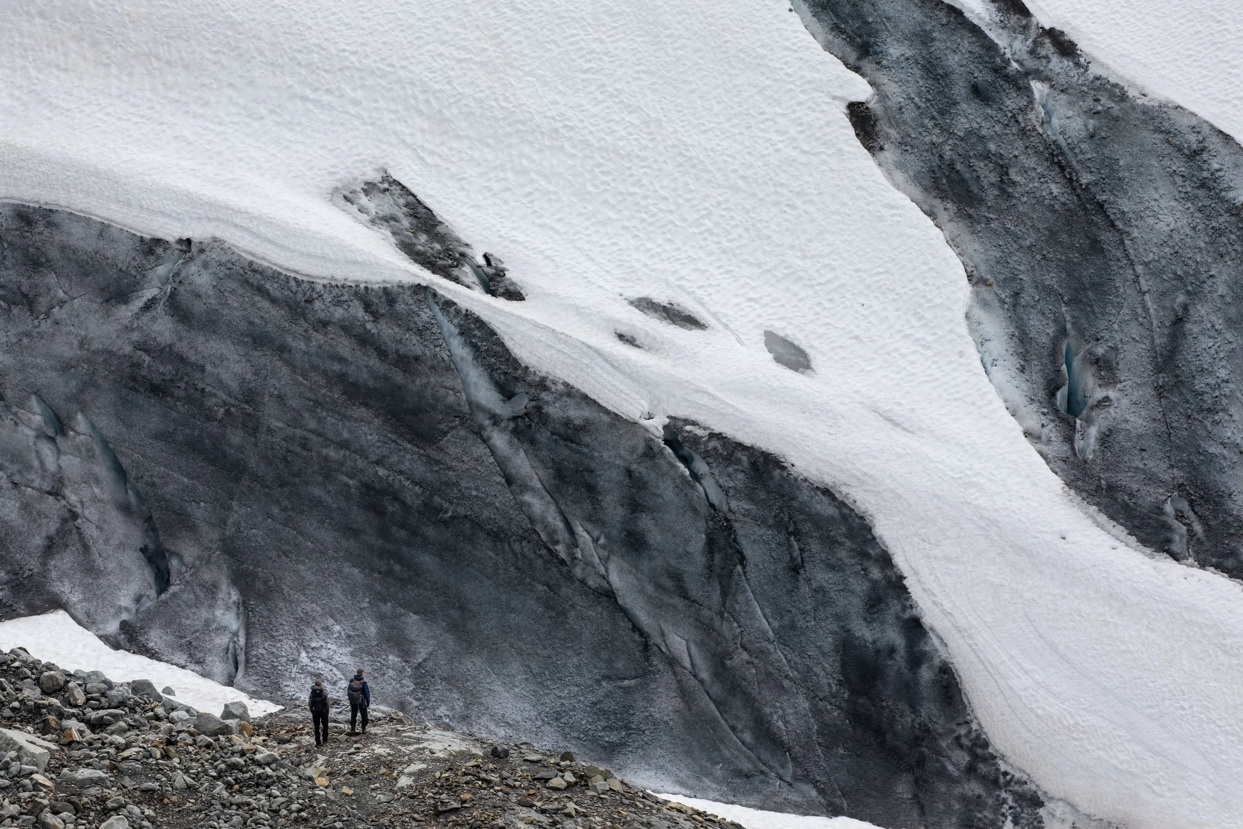Scientists at Wolverine Glacier.
