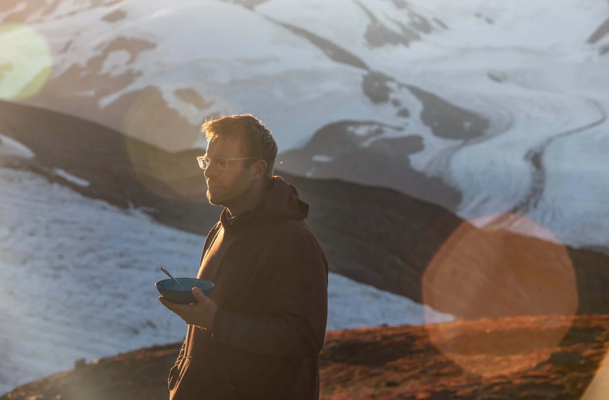 Geophysicist Shad O'Neel, Wolverine Glacier, Alaska.