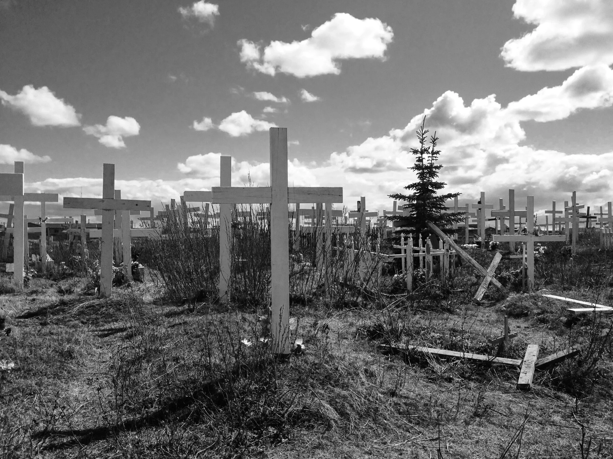 Scene of community life in Alaska.