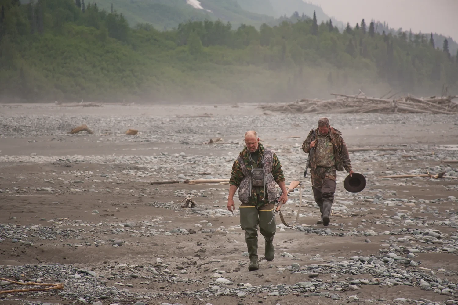 Climbing scene in the Chugach Mountains.